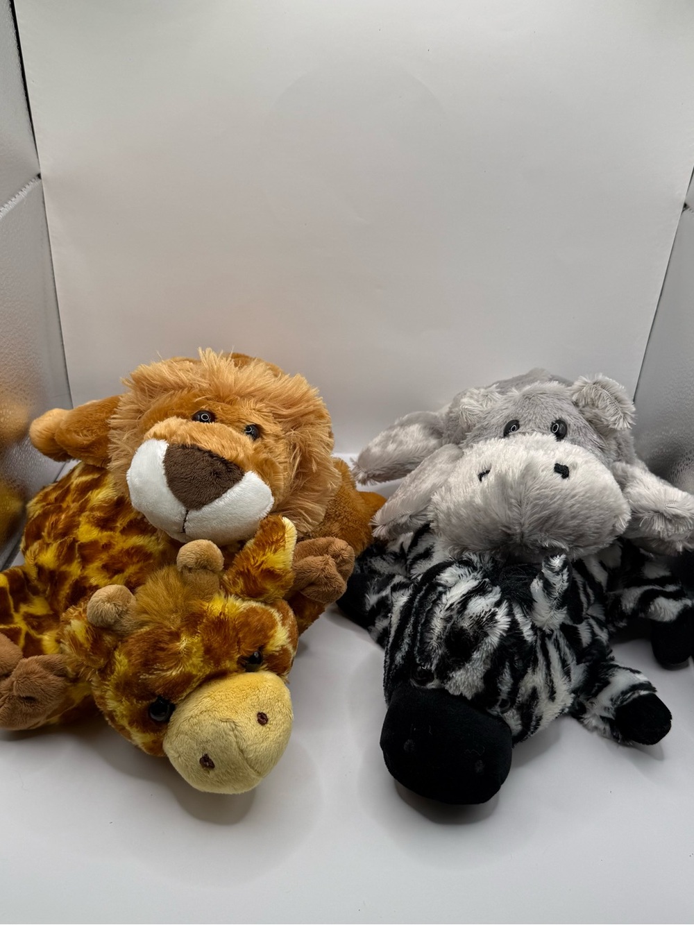 Caltoy Hand Puppet Lot of 4 - Lion, Zebra, Hippo and Giraffe